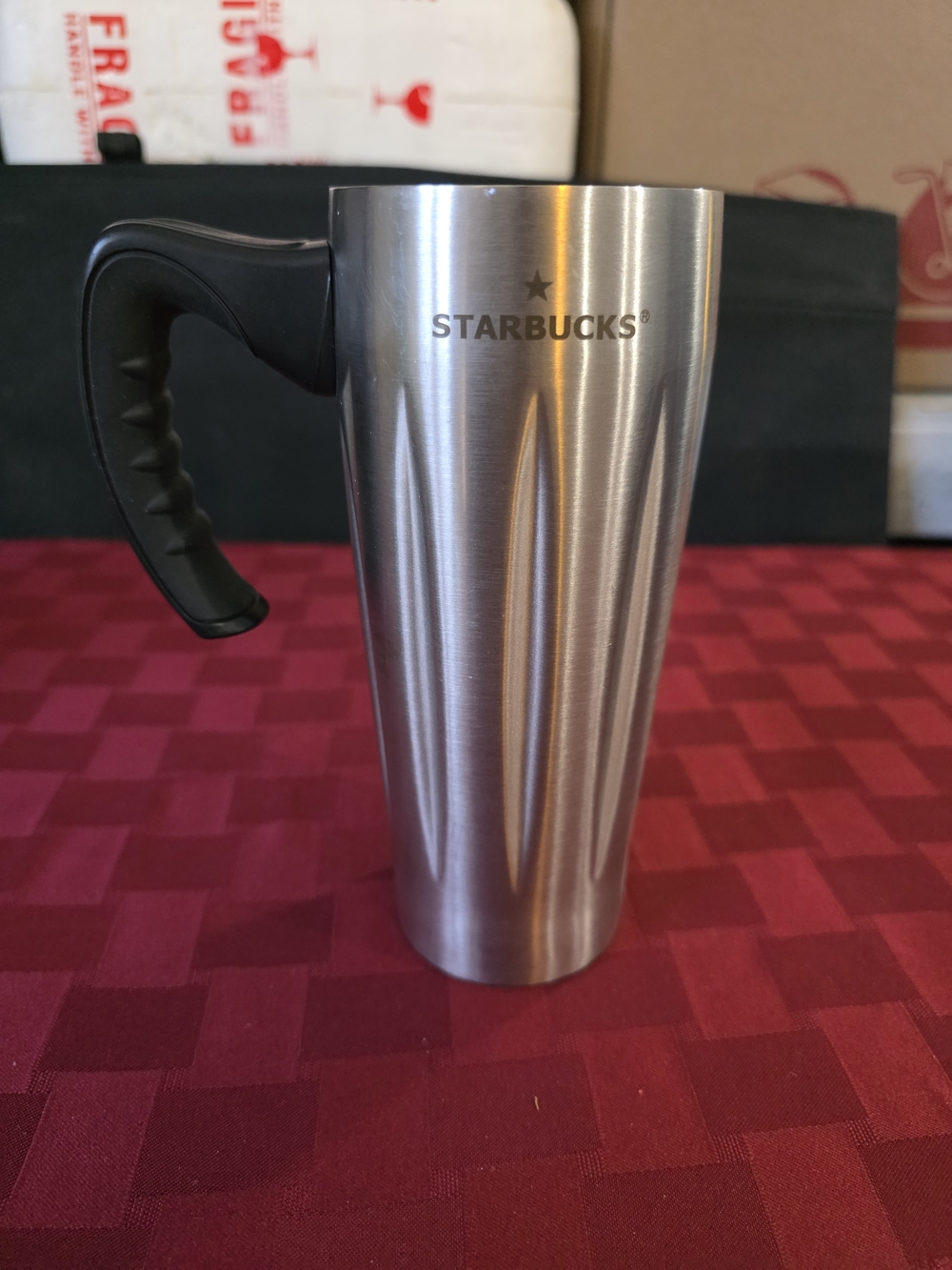 Starbucks Barista Aroma Solo Silver Stainless Steel Travel Tumbler Mug 16oz 2004